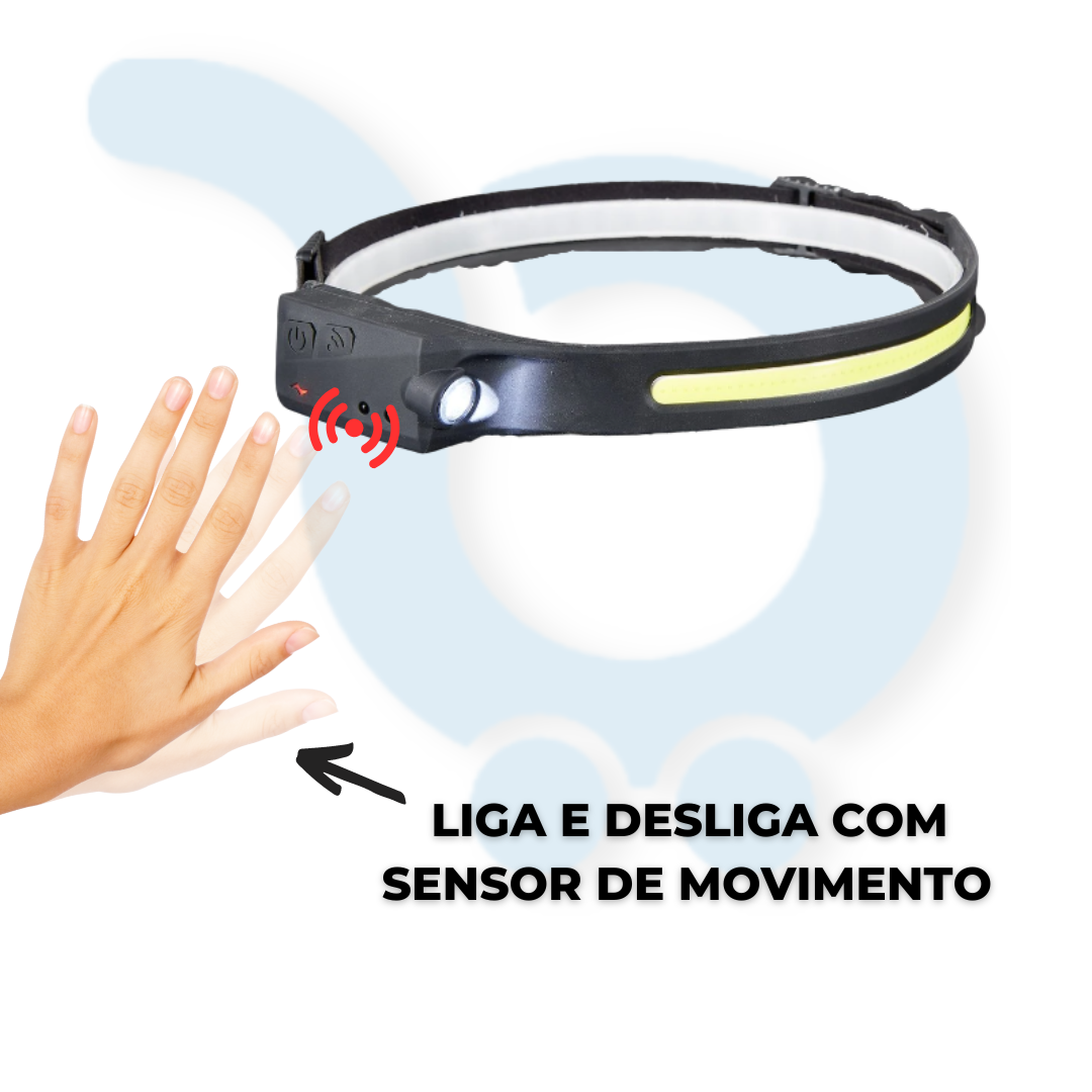 Lanterna de Cabeça IMPERMEÁVEL - Compre 2, Leve 3